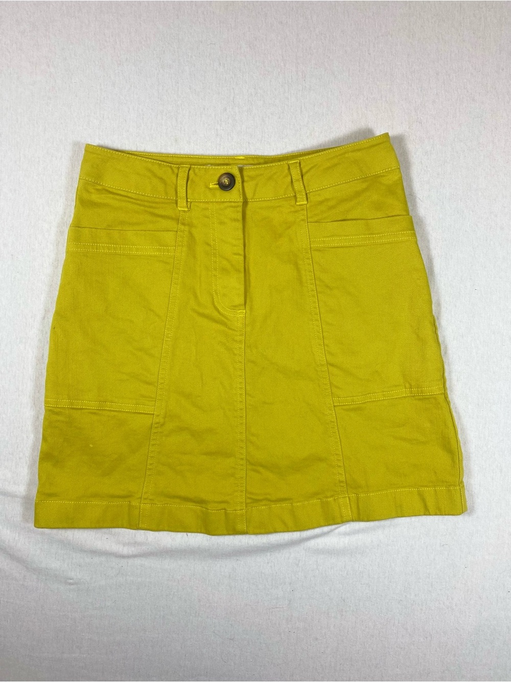 Boden Abingdon Utility Mini Skirt T0733 Chartreuse Yellow 2P